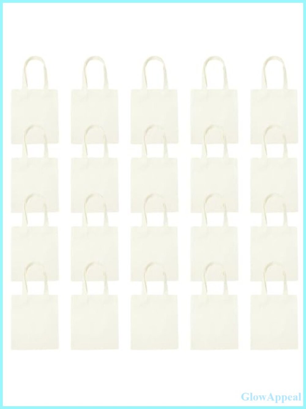 Mini Canvas Tote Bags 20Pcs Blank Reusable DIY Gift Bags Lightweight